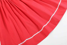 Load image into Gallery viewer, Red Santa Sleigh Bishop Dress