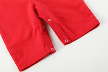 Load image into Gallery viewer, Red Velvet Christmas Smocked Overalls