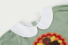 Load image into Gallery viewer, Sage Green Turkey Collared Dress