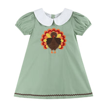 Load image into Gallery viewer, Sage Green Turkey Collared Dress