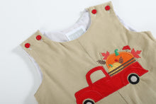 Load image into Gallery viewer, Tan Pumpkin Truck Overalls