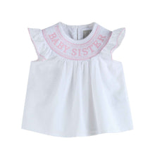 Load image into Gallery viewer, White Baby Sister Smocked Dress and Bloomer Set