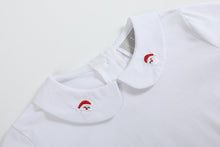 Load image into Gallery viewer, White Cotton Santa Collared Shirt
