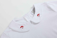 Load image into Gallery viewer, White Cotton Santa Collared Shirt