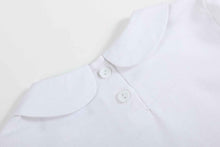 Load image into Gallery viewer, White Cotton Santa Collared Shirt