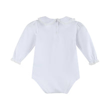 Load image into Gallery viewer, White Lace Collared Girls Long Sleeve Bodysuit Romper