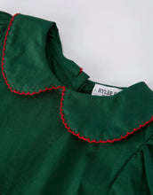Load image into Gallery viewer, Girls Holiday Outfit - Santa Bow Green Christmas Dress-Ships 11/10
