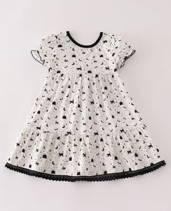 White halloween tiered dress