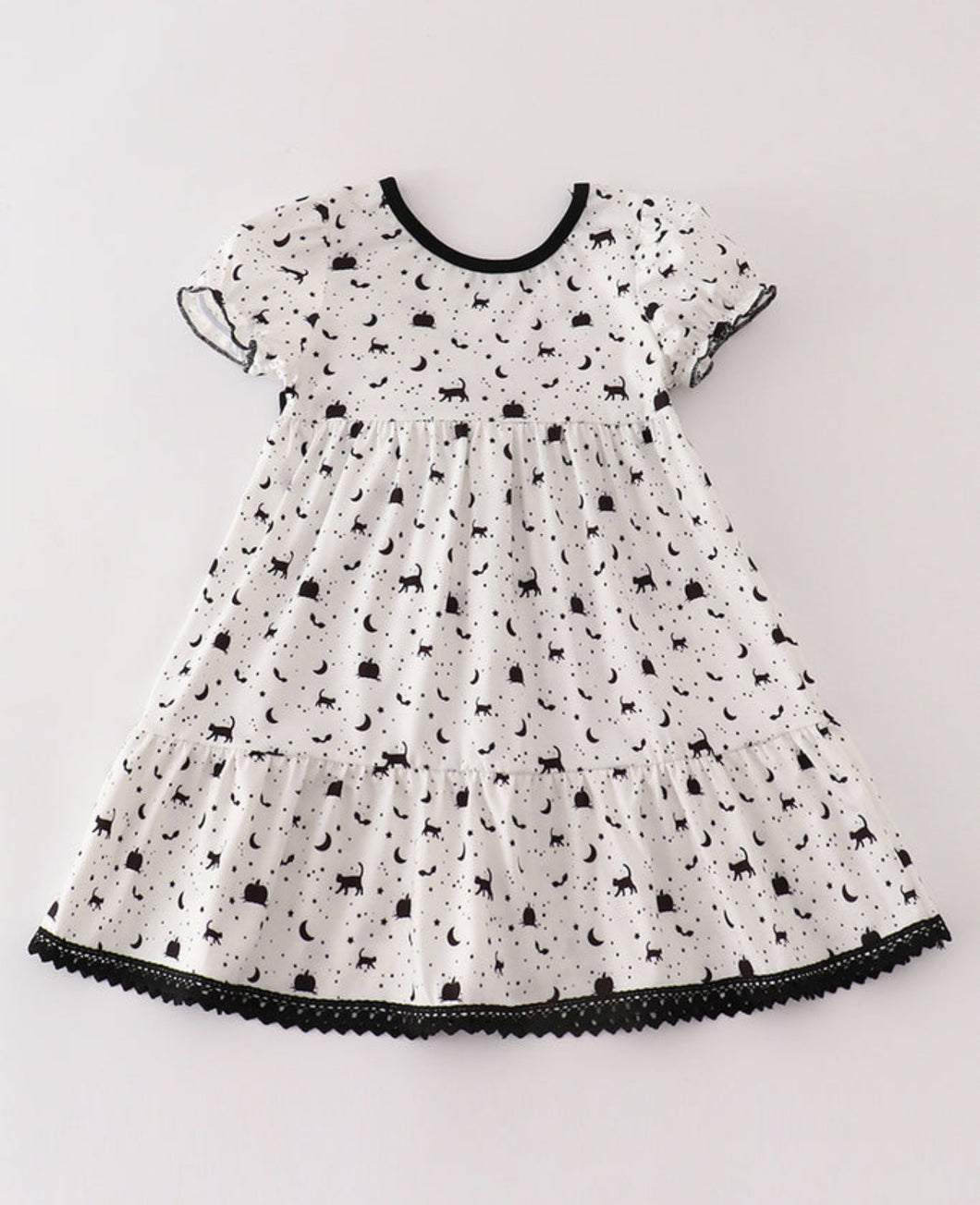 White halloween tiered dress