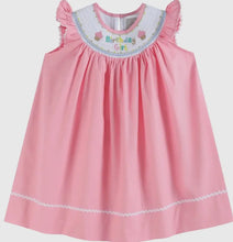 Load image into Gallery viewer, Pink Birthday Girl Smocked Bishop Dress - Image #1
