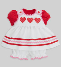 Load image into Gallery viewer, Be Mine Heart Applique Dress &amp;
Bloomer Set-Shirt is not included
