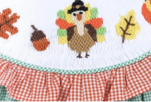 Load image into Gallery viewer, Smocked Bishop Turkey and Acorn Girl Dress - Image #2
