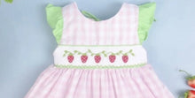 Load image into Gallery viewer, Strawberry Hand Smocked Dress - Image #2
