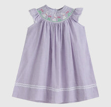 Load image into Gallery viewer, Light Purple Seersucker Easter Bunny
Smocked Bishop Dress
