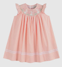 Load image into Gallery viewer, Light Pink Easter Bunny Smocked Bishop Dress
