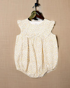 Yellow Floral Romper - Image #1