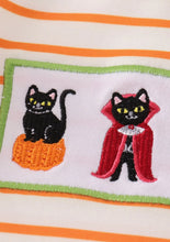 Load image into Gallery viewer, Green halloween cat embroidery boy romper - Image #2
