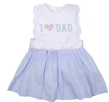 Load image into Gallery viewer, I Love Dad Embroidery Baby Girl Dress - Image #1
