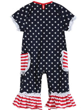 Load image into Gallery viewer, Americana Long All Ruffle Romper - Image #2
