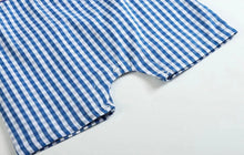 Load image into Gallery viewer, Royal Blue Gingham Pumpkin Smock Shortall - Image #3
