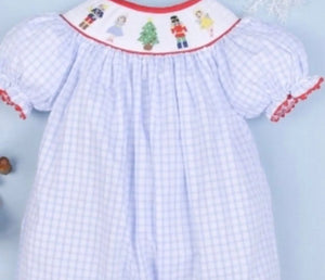 Nutcracker Smocked Baby Long Bubble - Image #3