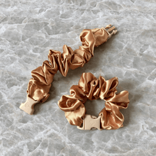 Load image into Gallery viewer, Buckle Scrunchie - Neutral Colors - No Snagging, No Tangles
