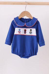 Blue character embroidery bubble
