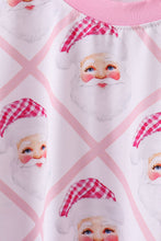 Load image into Gallery viewer, Pink santa claus bamboo pajamas set
