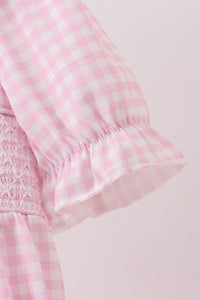 Pink grinch smocked dress