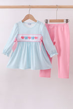 Load image into Gallery viewer, Blue bear french knot pants set
