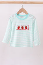 Load image into Gallery viewer, Blue bear embroidery top

