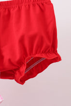 Load image into Gallery viewer, Pink heart smocked gingham bloomer set
