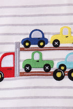 Load image into Gallery viewer, Red car embroidery stripe top
