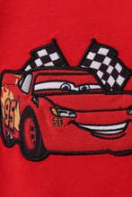 Load image into Gallery viewer, Red character applique checkered romper
