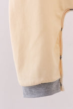 Load image into Gallery viewer, Beige construction embroidery romper
