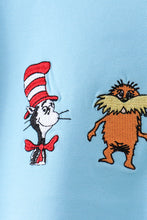 Load image into Gallery viewer, Blue character embroidery top
