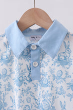 Load image into Gallery viewer, Blue bunny egg shorts set
