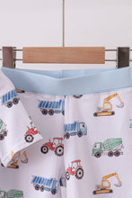 Load image into Gallery viewer, Blue car print bamboo pajama set
