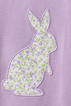 Load image into Gallery viewer, Purple bunny applique ruffle shorts set
