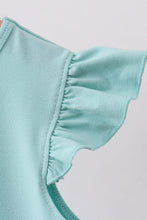 Load image into Gallery viewer, Green bunny applique dress
