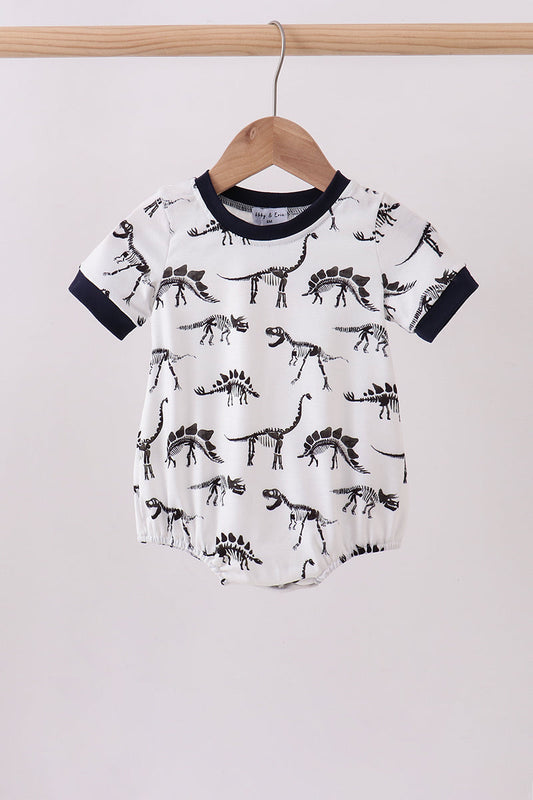 Navy dinosaur print bubble