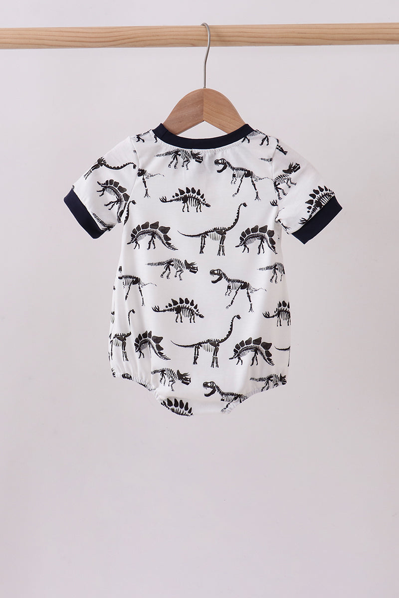 Navy dinosaur print bubble