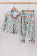 Santa claus cookie print pajams set