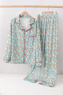 Santa claus cookie print adult pajamas set