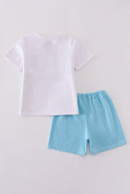 Load image into Gallery viewer, White starfish embroidery smocked set
