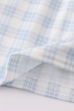 Load image into Gallery viewer, Blue plaid he is risen embroidery set
