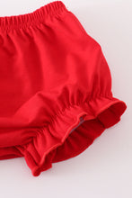 Load image into Gallery viewer, Bow embroidery smocked bloomer set
