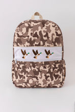 Load image into Gallery viewer, Camouflage duck embroidery canvas backpack
