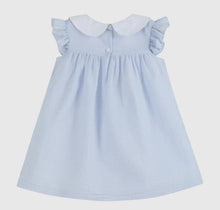 Load image into Gallery viewer, Light Blue Easter Bunny Ruffle
Yoke Dress
