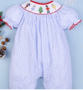 Nutcracker Smocked Baby Long Bubble - Image #4